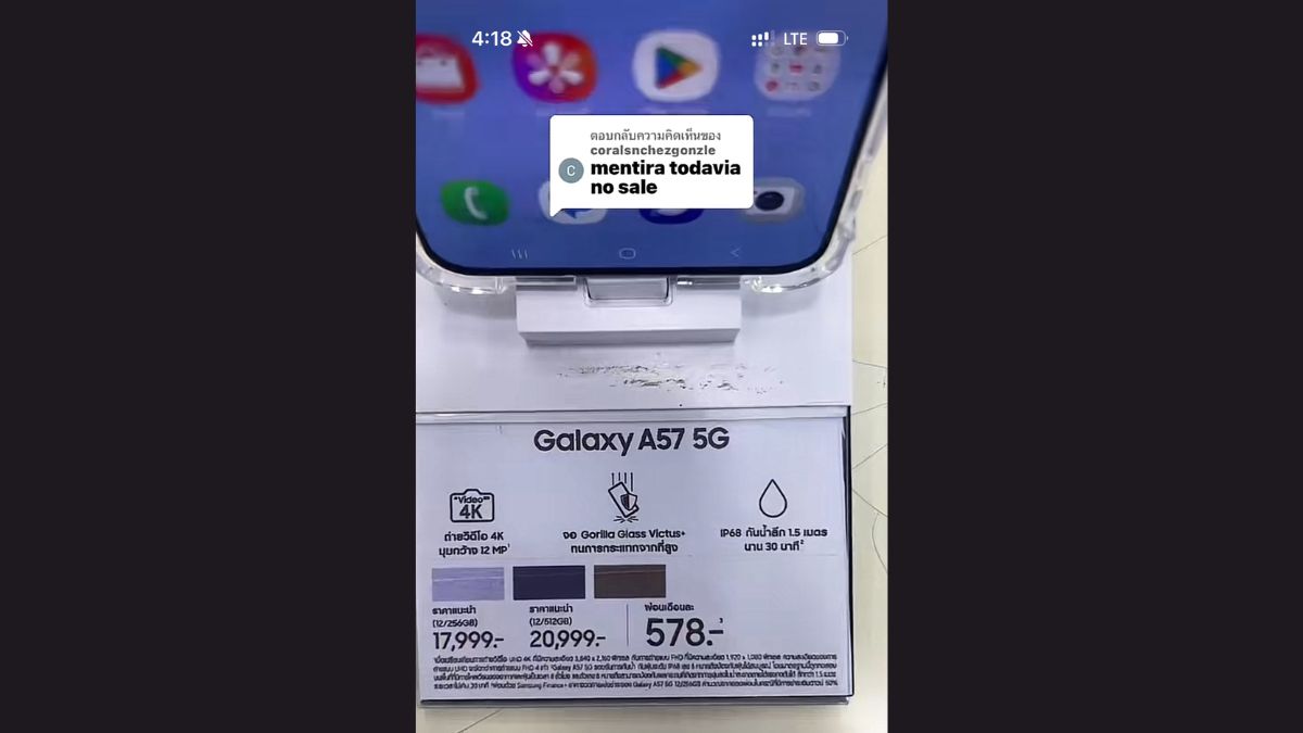 Samsung Galaxy A57 5G - Thailand Pricing Leaked