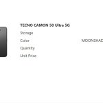 Tecno Camon 50 Ultra - Moonshadow Black