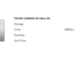 Tecno Camon 50 Ultra - Nebula Titanium