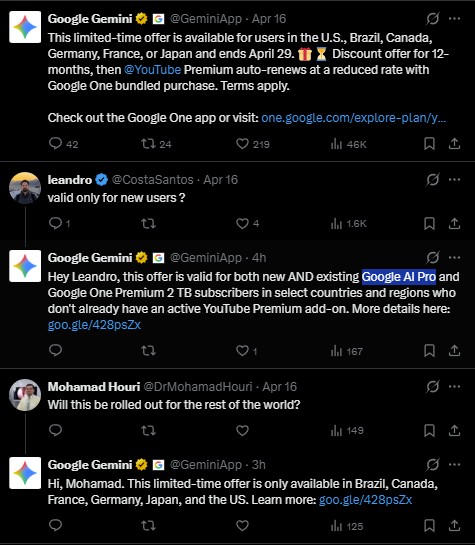 Google Gemini and YouTube Premium1