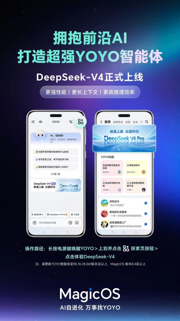 Honor's YOYO Deepseek V4