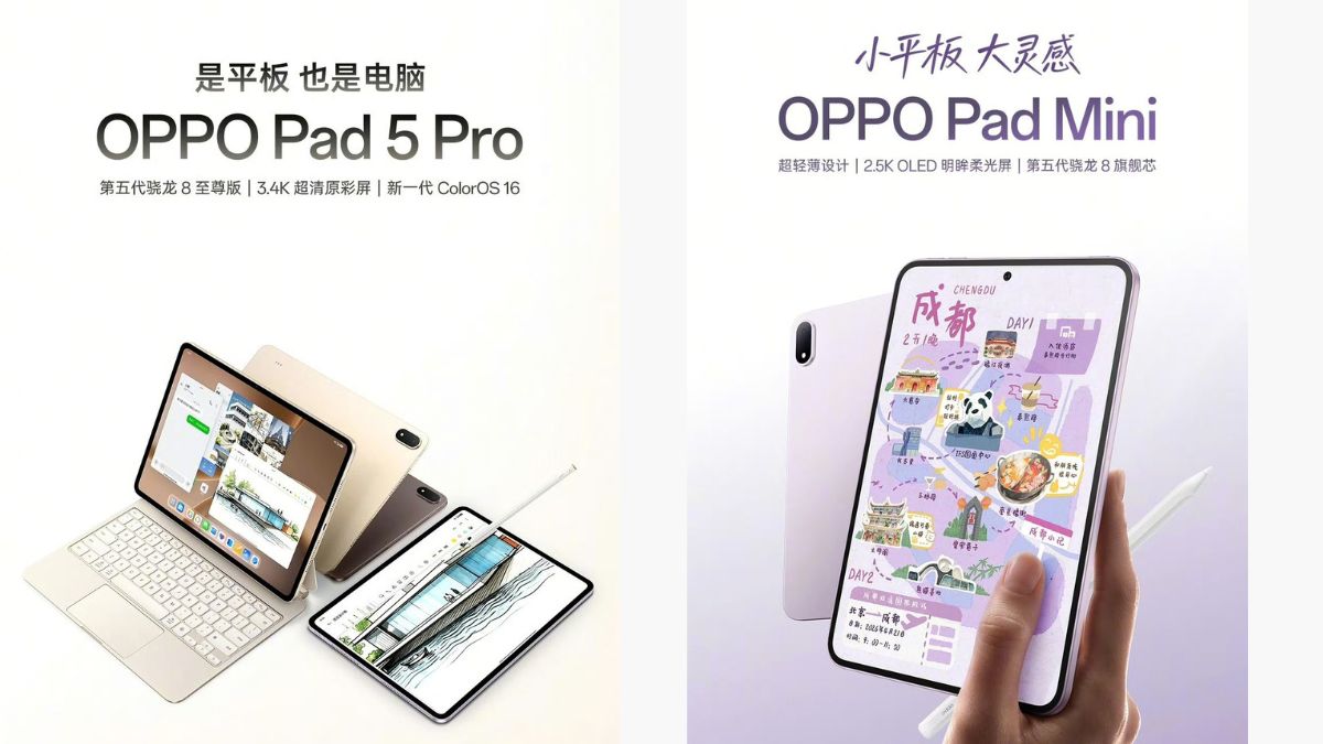 Oppo Pad 5 Pro and Oppo Pad Mini