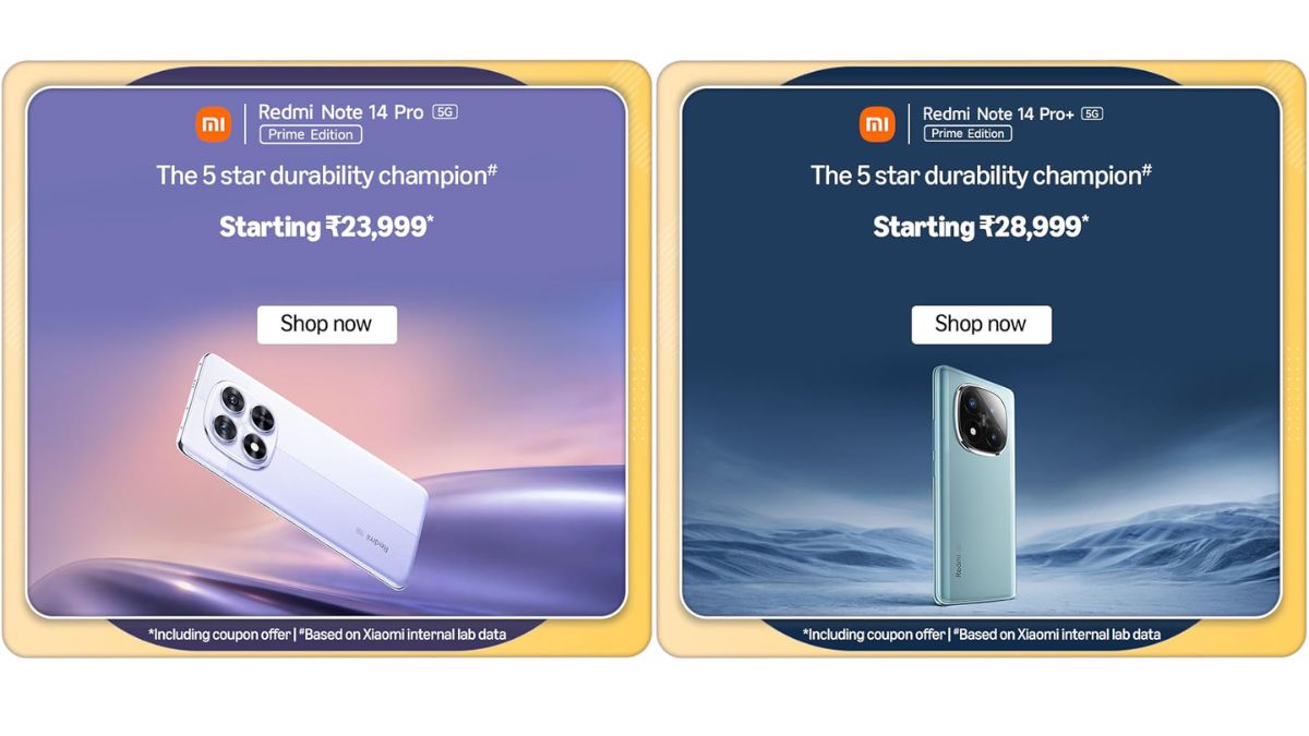 Redmi Note 14 Pro and Note 14 Pro+ Prime Edition on Amazon