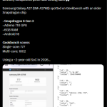 Samsung Galaxy A27 5G - Geekbench via Abhishek Yadav on X