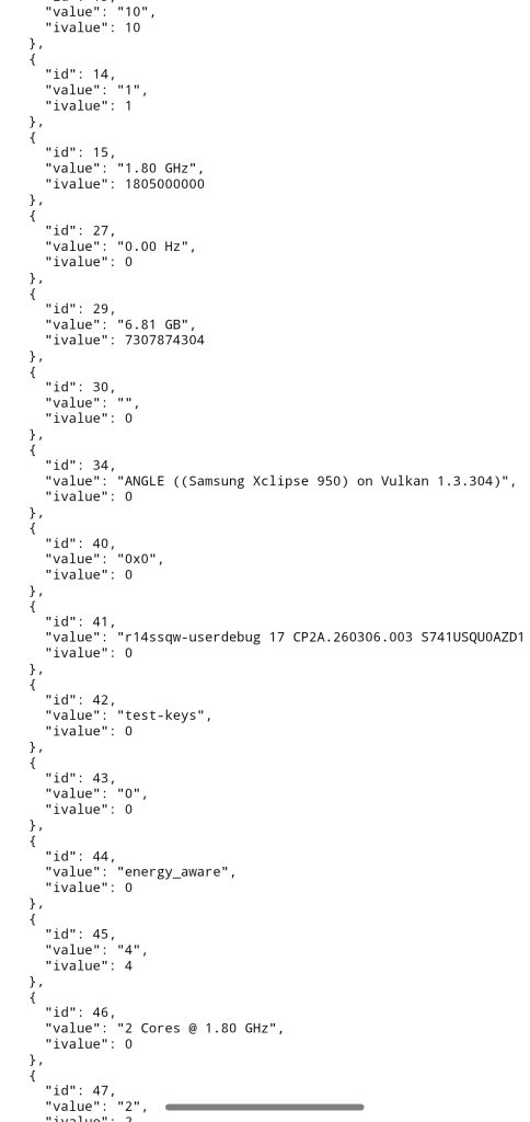 Samsung Galaxy S26 FE - Geekbench Source Code