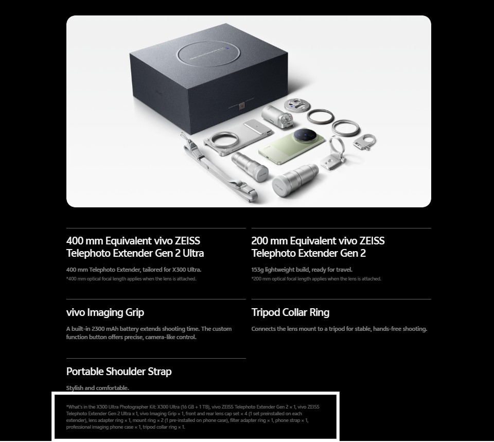 Vivo X300 Ultra's Memory Variant