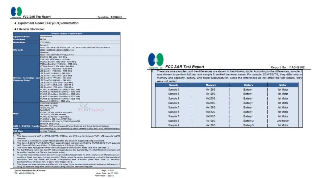 Alleged Redmi 17 Spotted on FCC - Connectivity and Battery