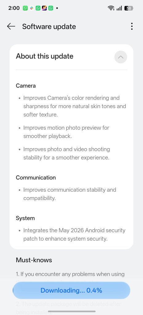 ColorOS 16 May 2026 Oppo Find X9 Ultra India Update1