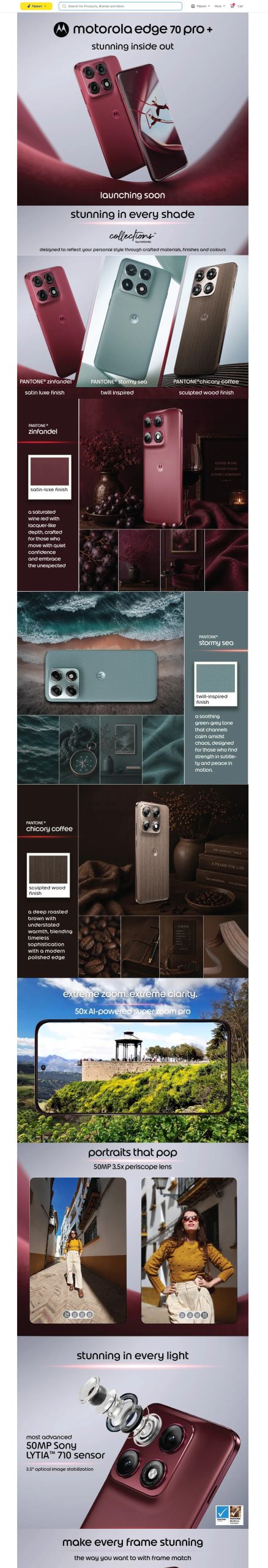 Edge 70 Pro+ Specs revealed via Flipkart