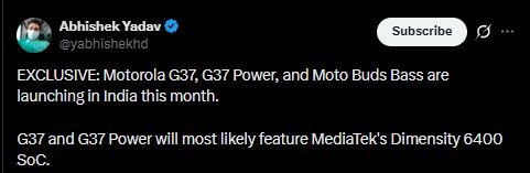 Moto G37 and G37 Power Tipped