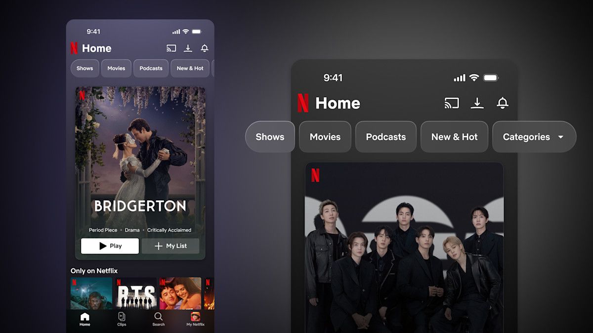 Netflix New Mobile UI