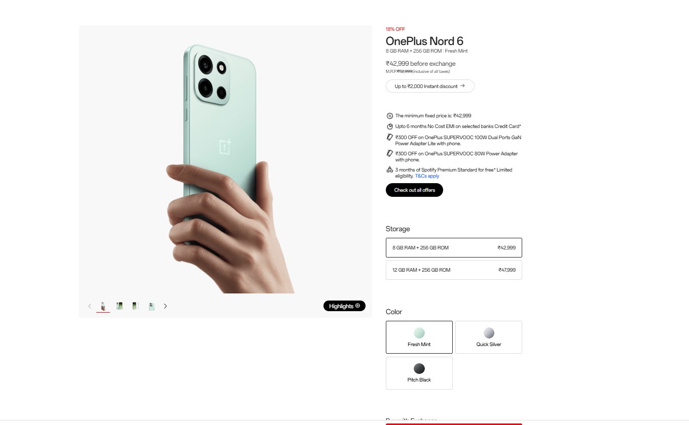 OnePlus Nord 6 - Price Hike SS