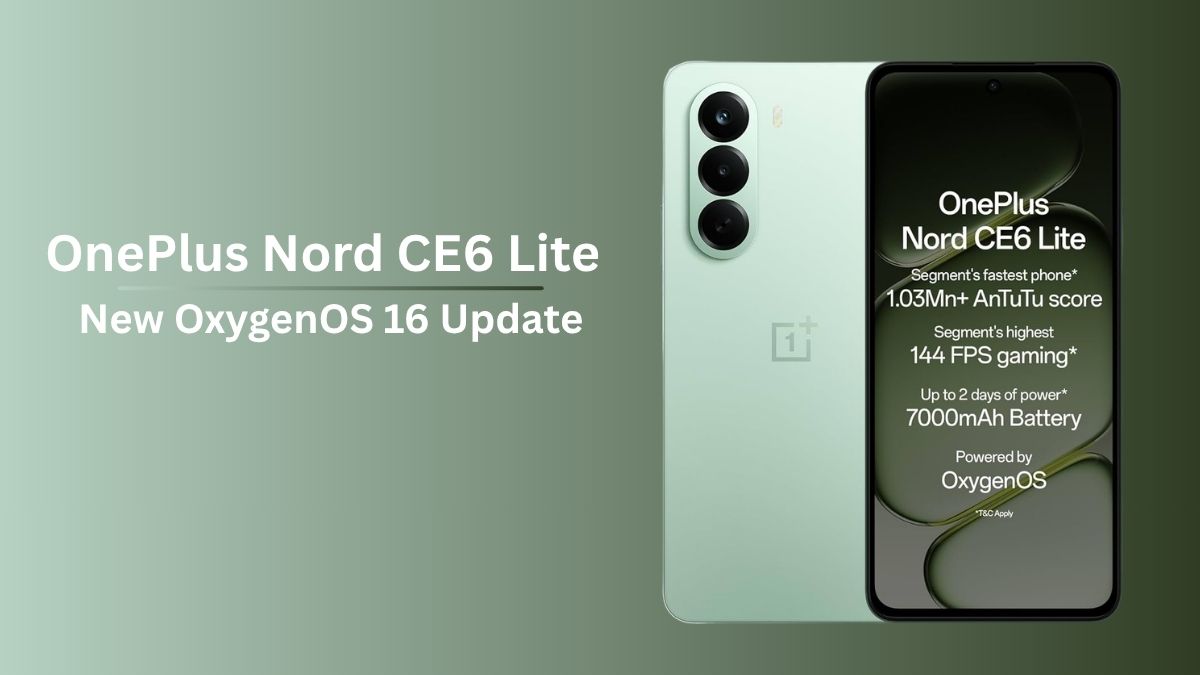 OnePlus Nord CE 6 Lite OxygenOS 16 Update