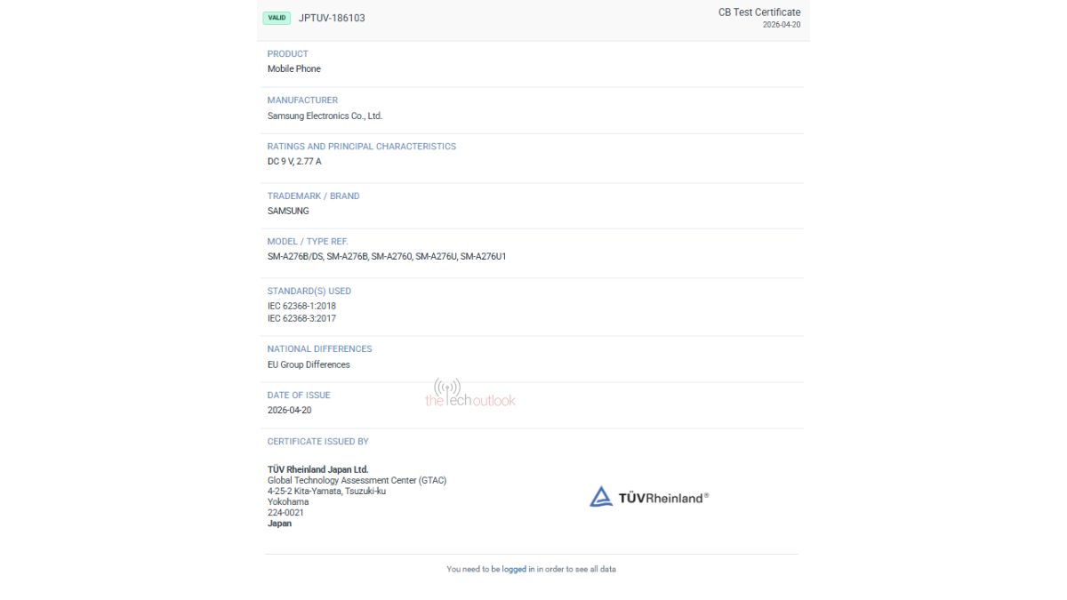 Samsung Galaxy A27 5G - TUV