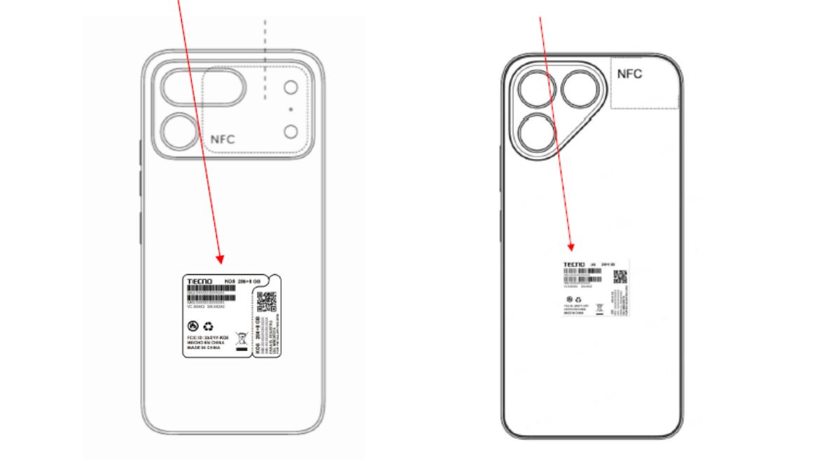 Tecno Spark 50 4G and Tecno Pova 8 5G Design Revealed via FCC