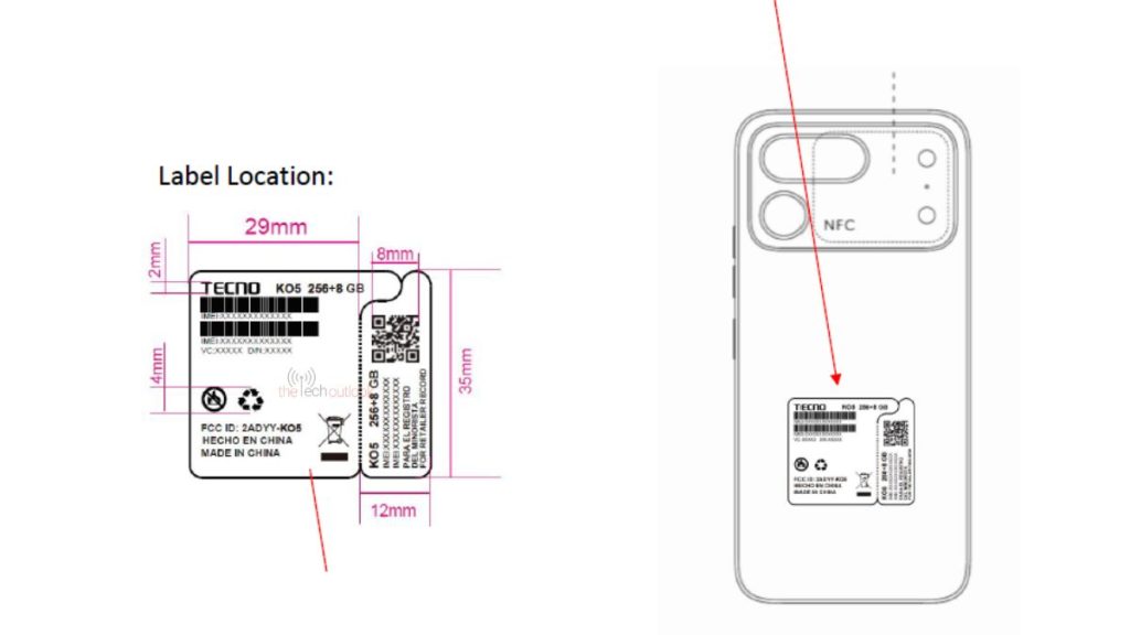 Tecno Spark 50 Pro 4G FCC - Label Design