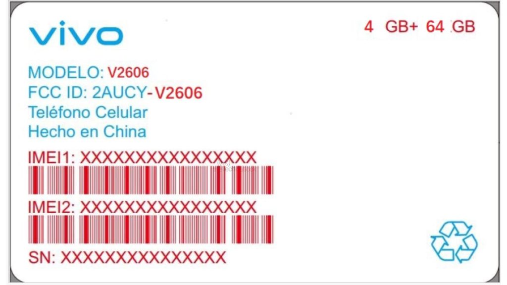 Vivo V2606 FCC