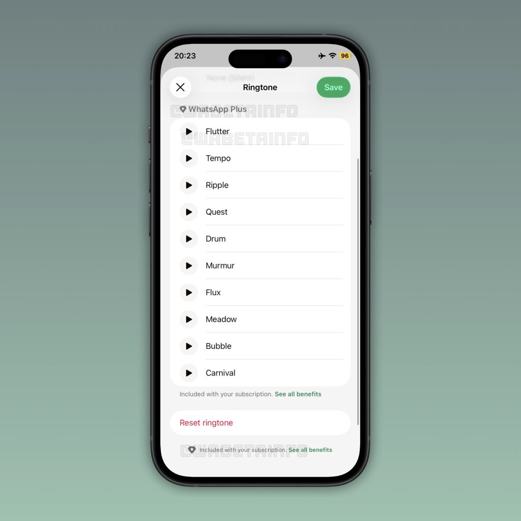 WhatsAPp Set ringtones