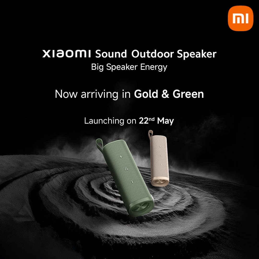 Xiaomi Sound Outdoor Gold and Green new Colours for India
