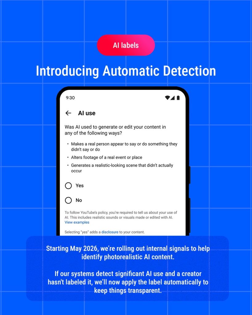 YouTube New AI Label