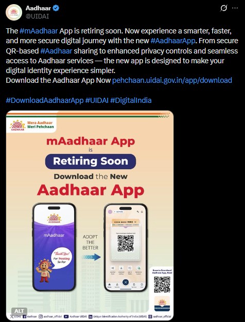 mAdhaar App to new Adhaar App