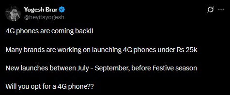 4G SMartphones coming to India