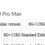 Honor X80 Pro Max - memory Options