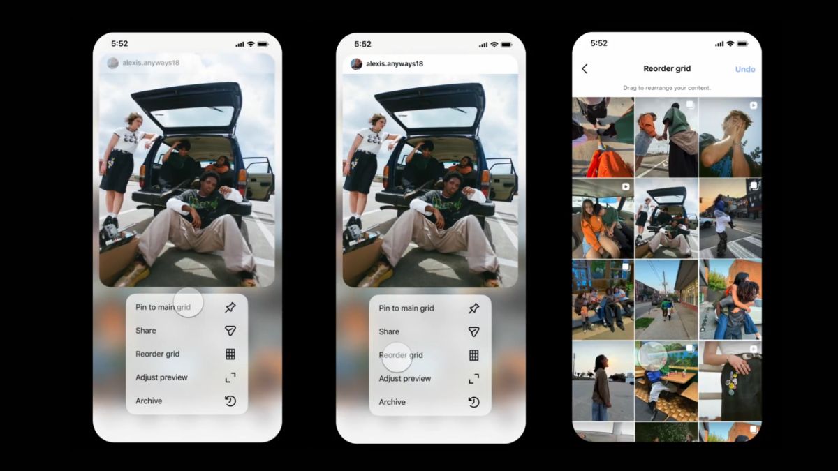 Instagram Reorder Grid