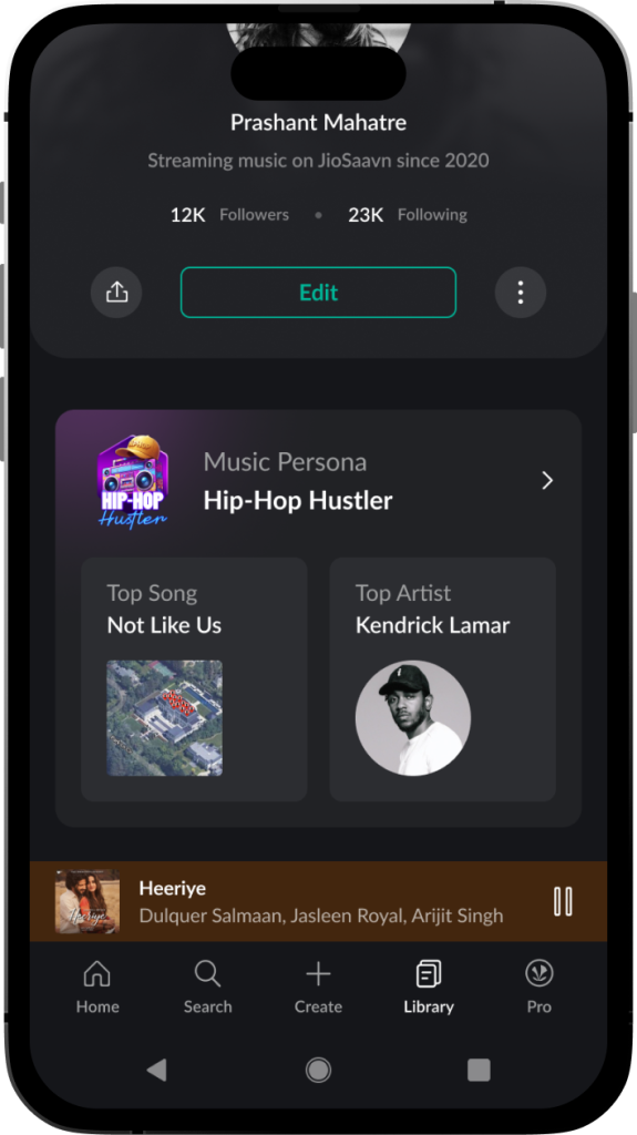 Music Profile Sample