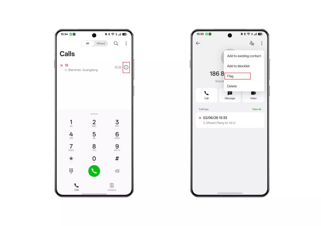OPPO Dialer Spam Blocking Function - 1