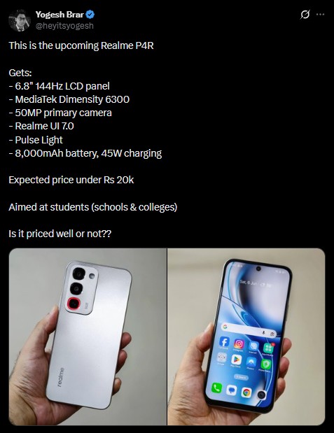 Realme P4R 5G - Yogesh Brar