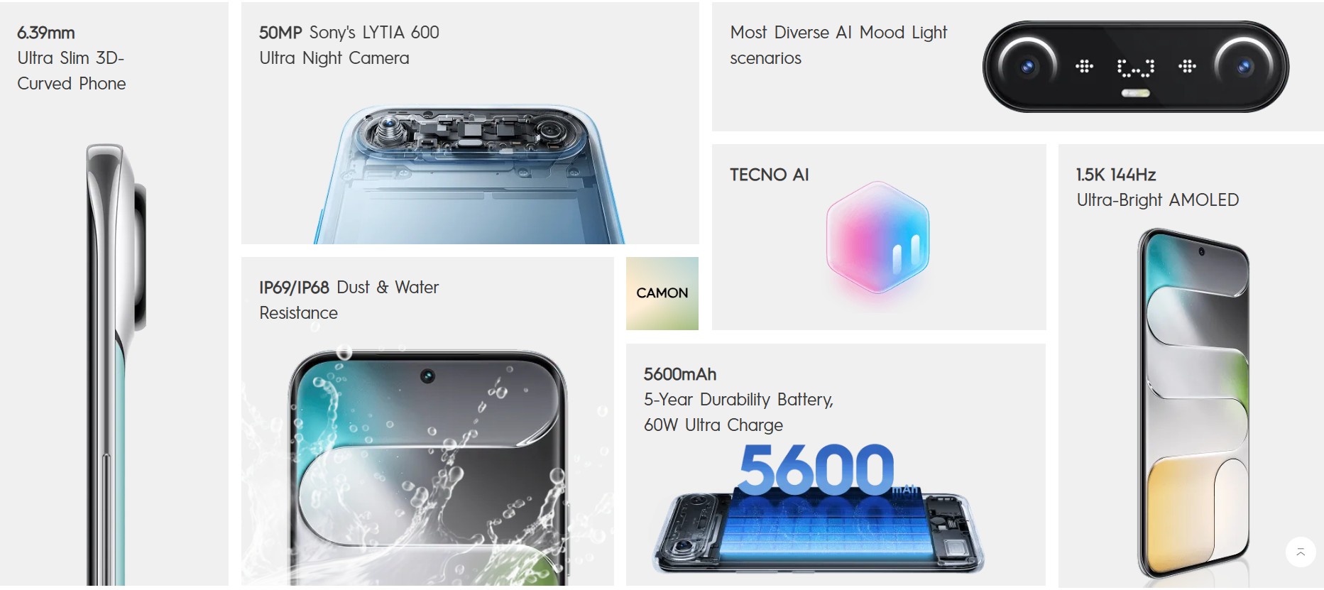 TECNO CAMON SLIM 4G - Specs