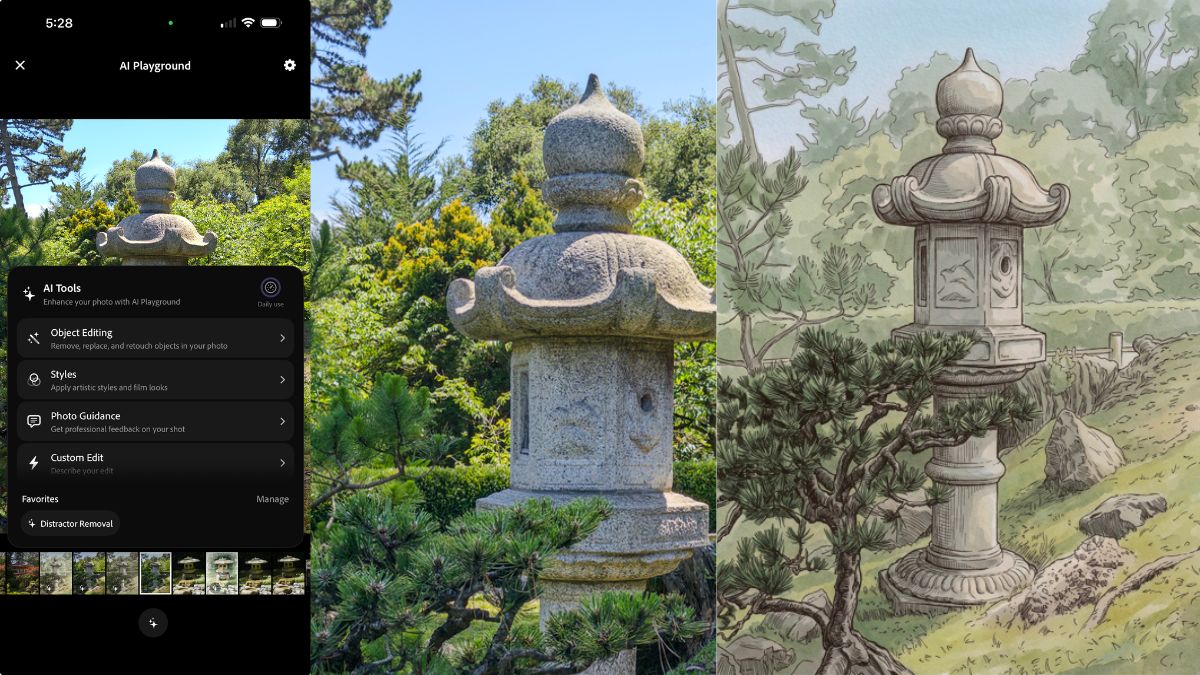 Adobe adds AI Playground to the experimental iOS camera app, Project Indigo