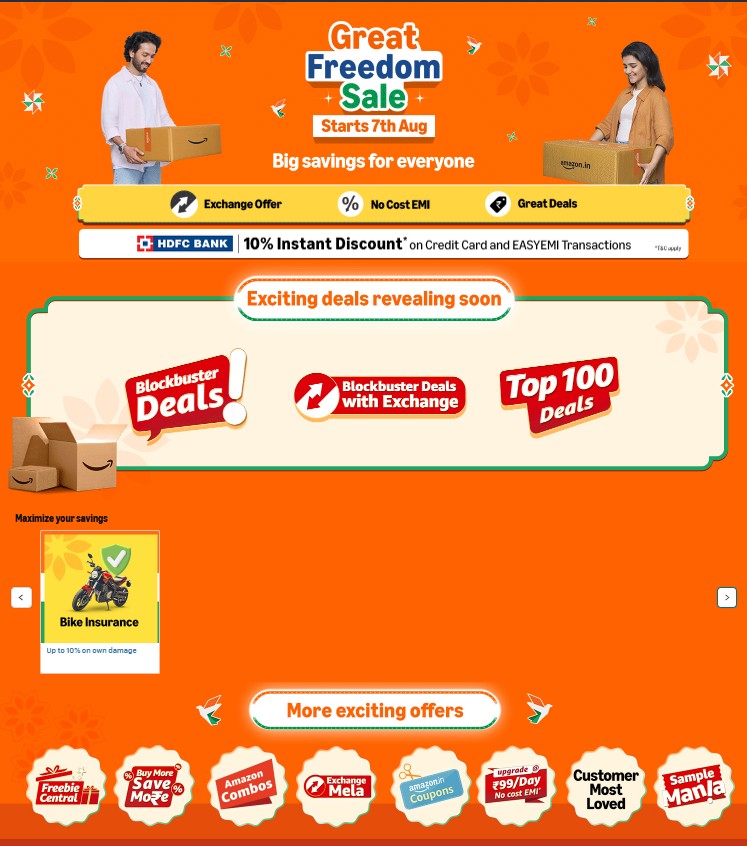 Amazon Great Freedom Sale - 2026