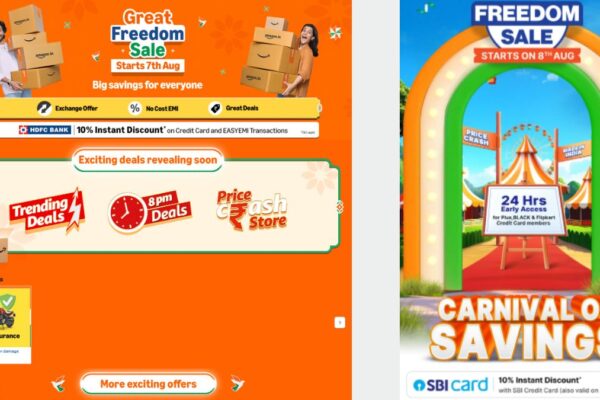 Amazon’s Great Freedom Sale and Flipkart’s Freedom Sale Dates Announced for August 7th and 8th