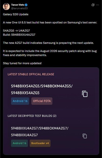 Build S948BXXU4AZG7
