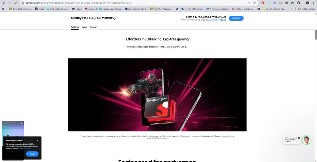 Galaxy M47 5G - LPDDR5X RAM