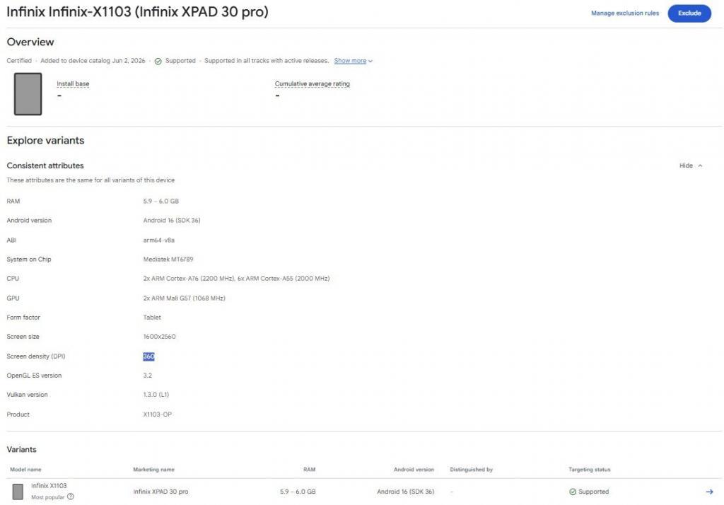 Infinix XPAD 30 Pro - Google Play