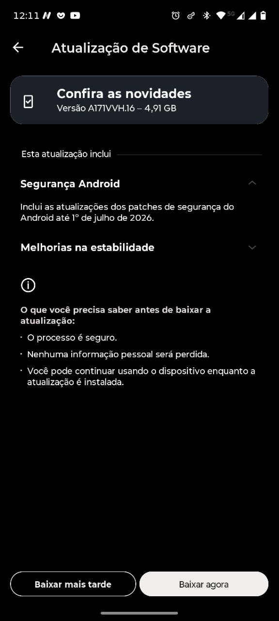 Motorola Edge 60 Pro - Android 17 Beta