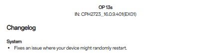 OnePlus 13s - Random Restart Issue Fix