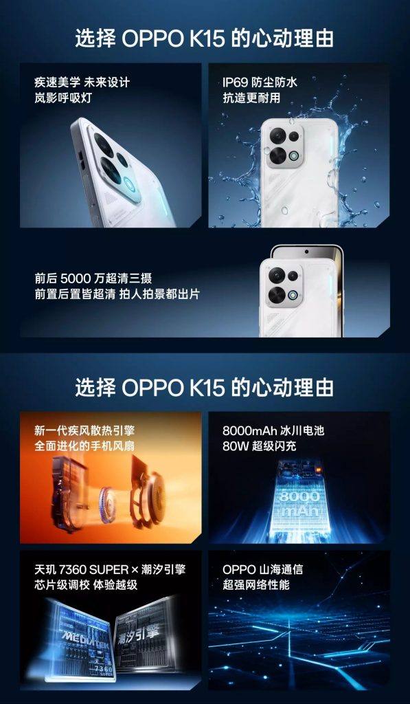 Oppo K15 Specs