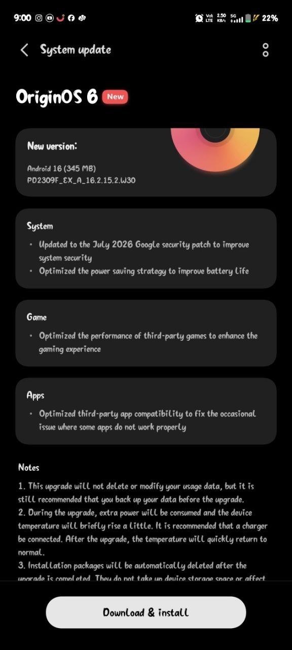 OriginOS 6 Juy Update for Vivo X100 Smartphone