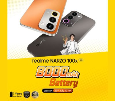 Realme Narzo 100x 5G Launched in India With Dimensity 6300 SoC, 8,000mAh Battery and 144Hz Display
