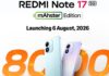 Redmi Note 17 5G confirmed to launch in India on 6th August