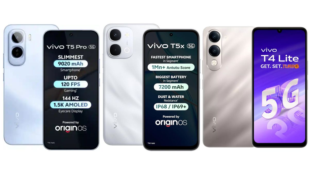 Vivo T5 Pro, Vivo T5x, and Vivo T4 Lite Prices Increased by Up to INR 3,000 in India