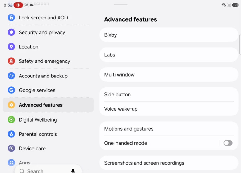 Advance Features - Z Fold 8