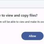 After you select the folder it will ask you to Allow or Don't Allow