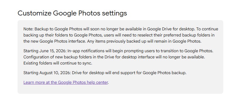 Google Drive Backup Desktop Ending