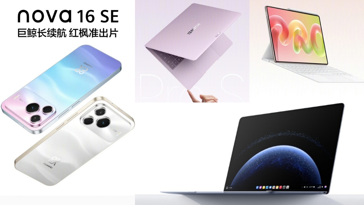 Huawei Nova 16 SE, Huawei MatePad Pro, Huawei MateBook Pro S and Huawei MateBook Pro launched in China