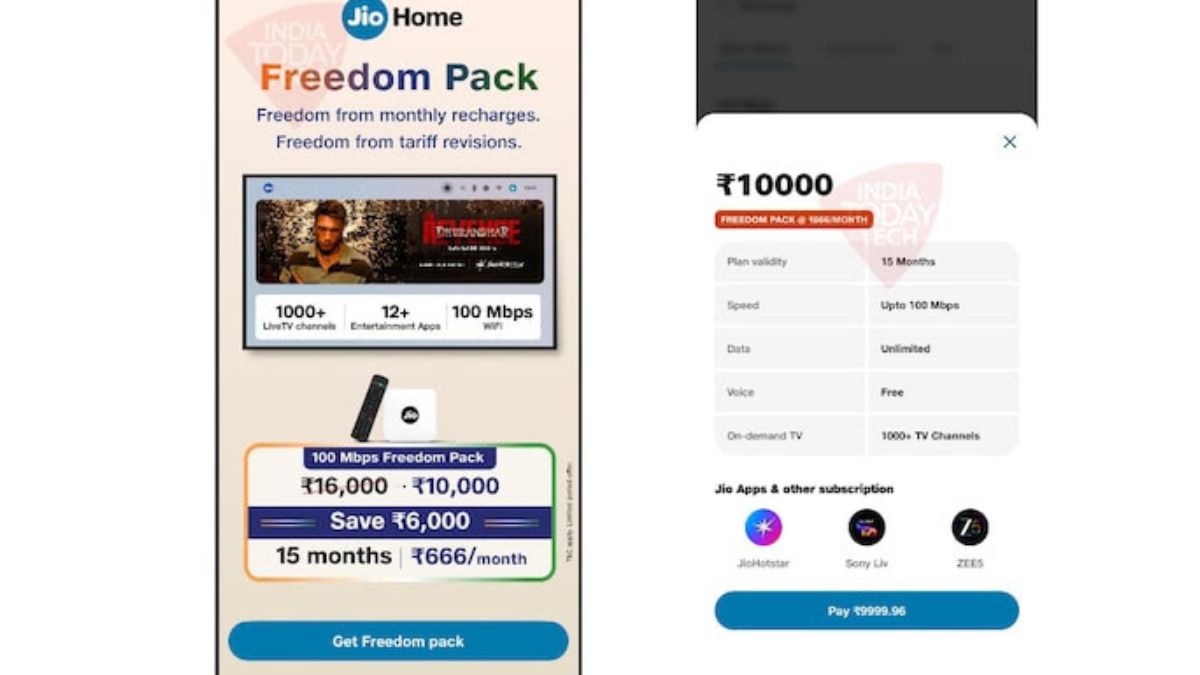 Reliance Jio introduces new Jio Home Freedom Pack at Rs 10,000 for JioFiber & AirFiber users